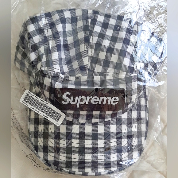 Supreme Gingham Twill Camp Cap *SS23* *NWT* - Picture 4 of 5